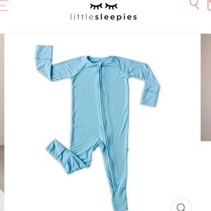 Little Sleepies blue zip jammies